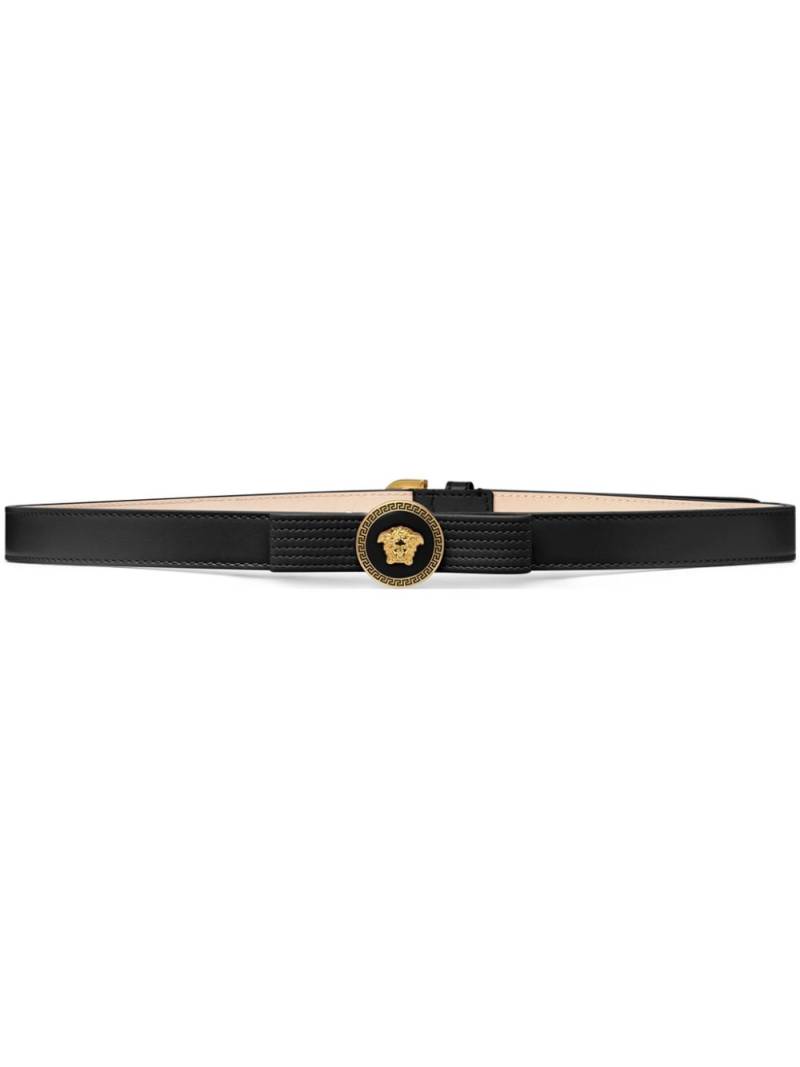 Versace Gianni Ribbon leather belt - Black von Versace