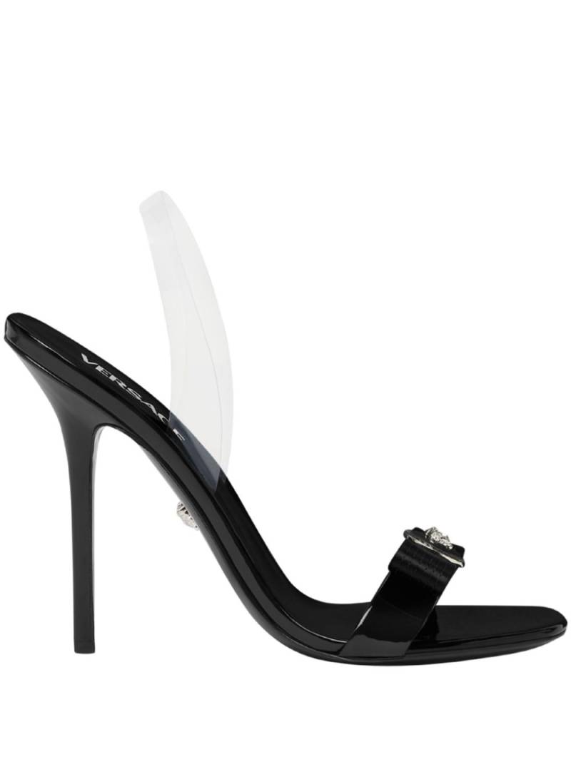 Versace Gianni Ribbon 110mm slingback sandals - Black von Versace