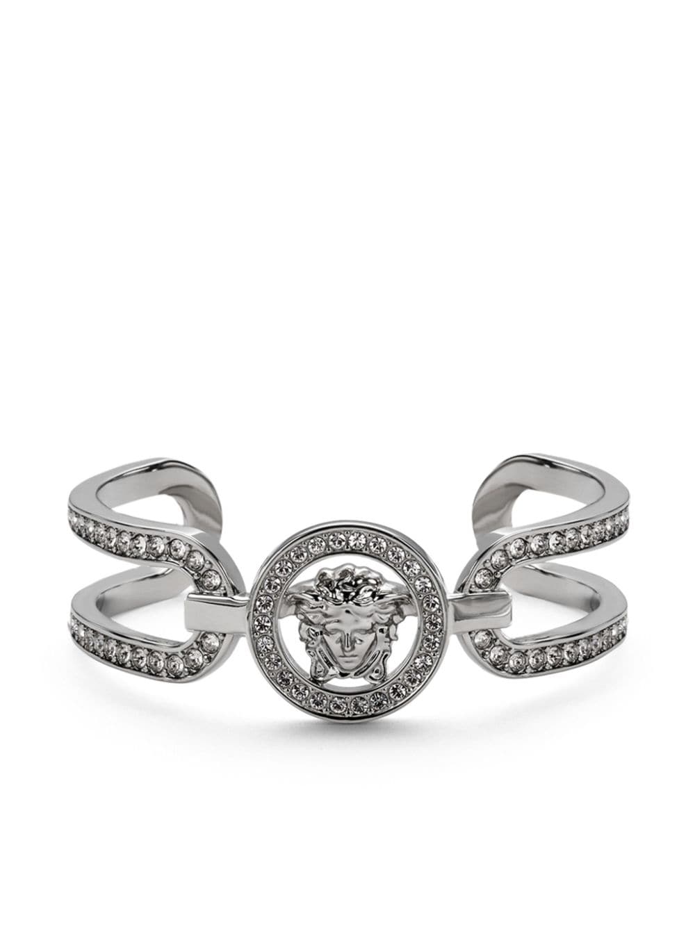 Versace Medusa '95 crystal-embellished cuff bracelet - Silver von Versace