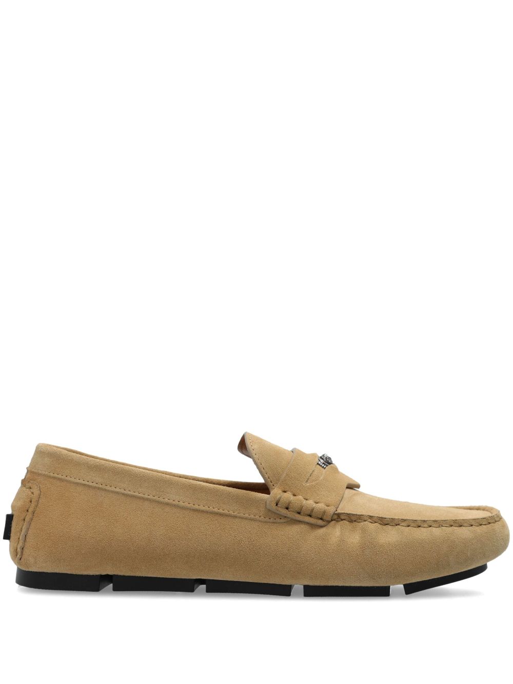 Versace Medusa Head suede loafers - Neutrals von Versace