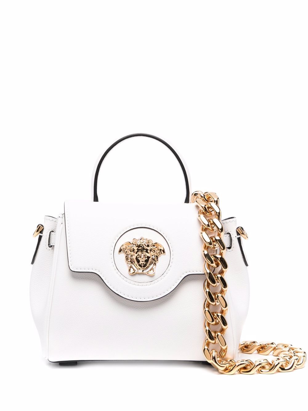 Versace small La Medusa top-handle bag - White von Versace