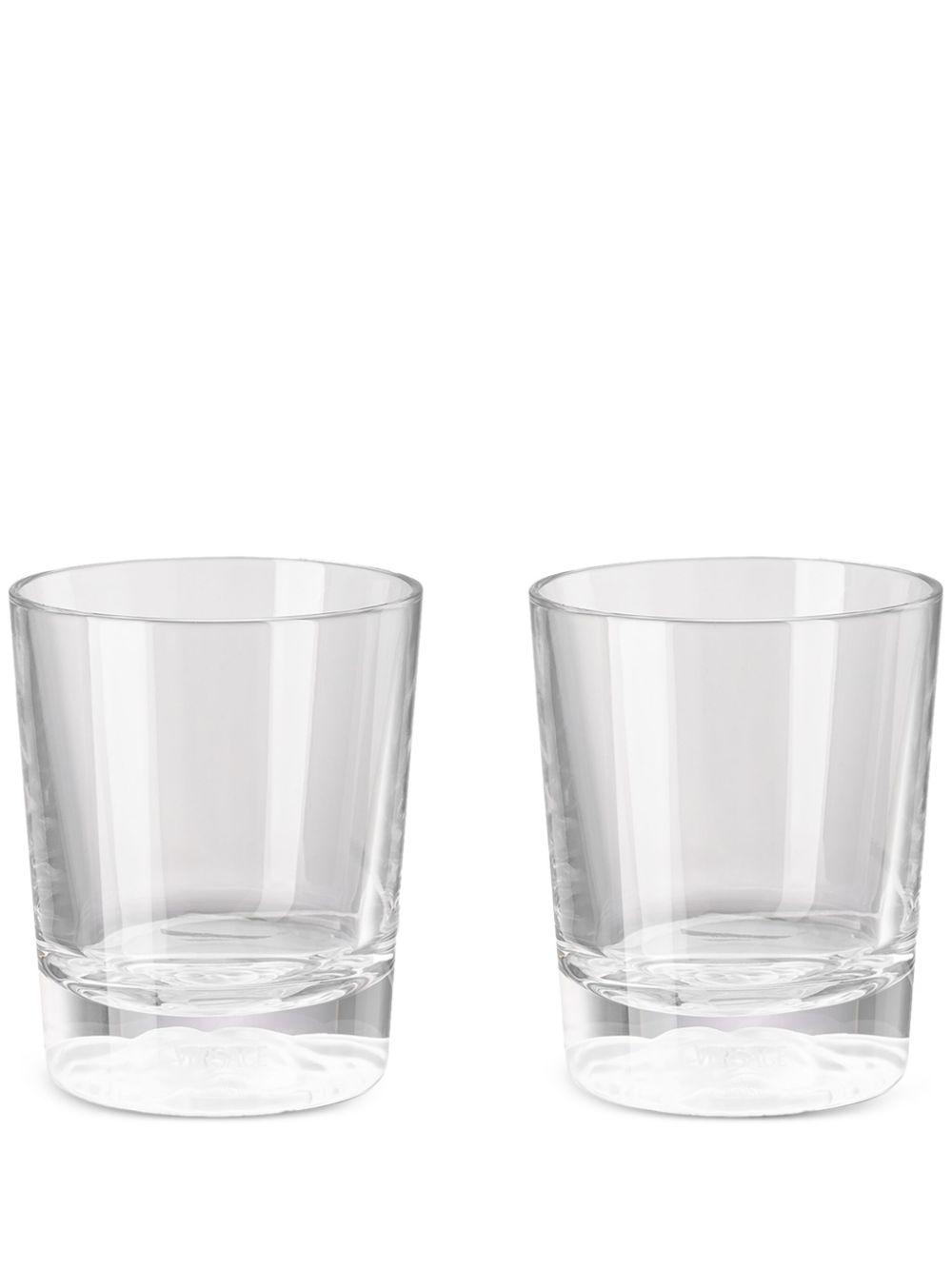 Versace Medusa Lumière tumblers (set of two) - White von Versace