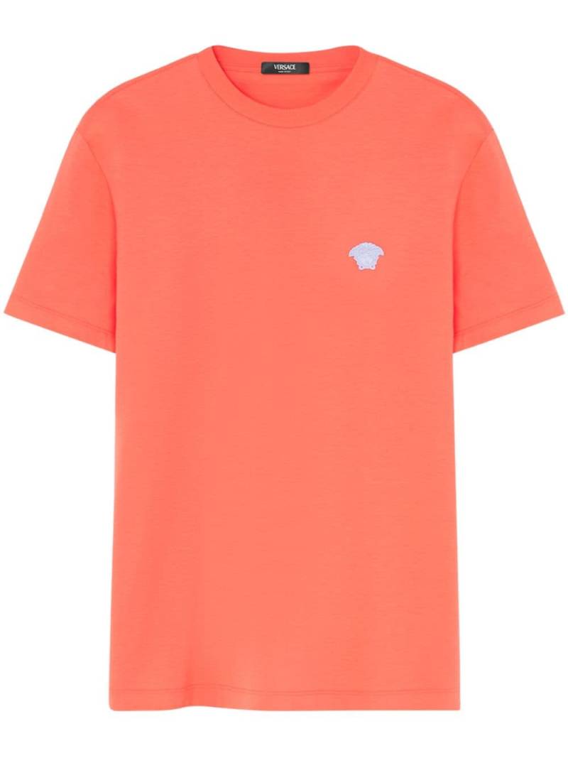 Versace Medusa-appliqué cotton T-shirt - Orange von Versace