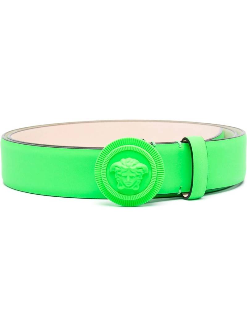 Versace Medusa-buckle leather belt - Green von Versace