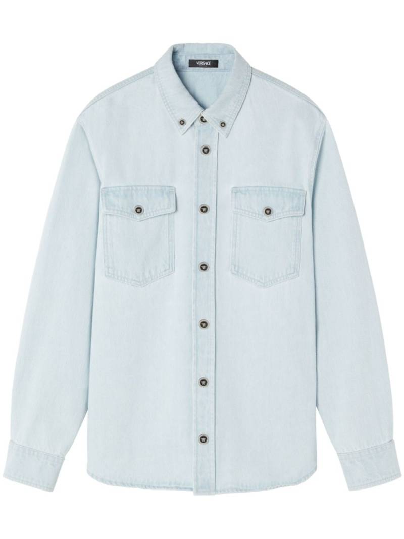 Versace Medusa-buttoned denim shirt - Blue von Versace