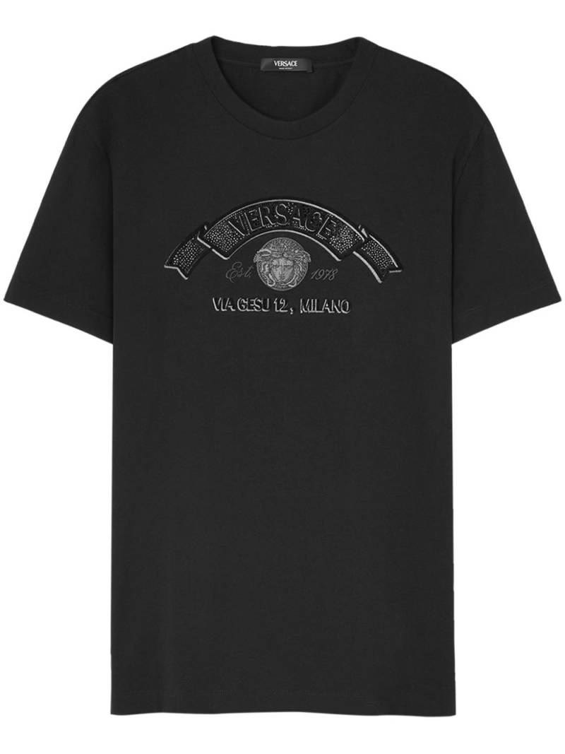 Versace Medusa Stamp 3D T-shirt - Black von Versace