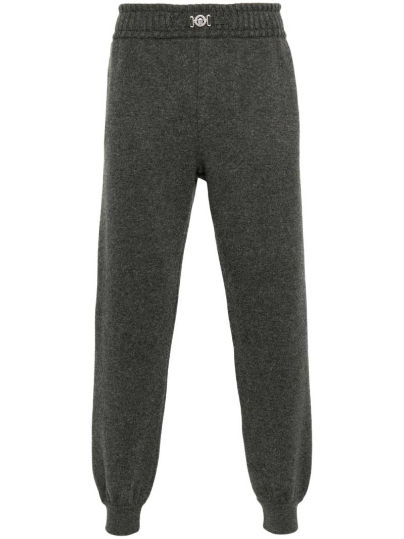 Versace Medusa-plaque knitted track pants - Grey von Versace