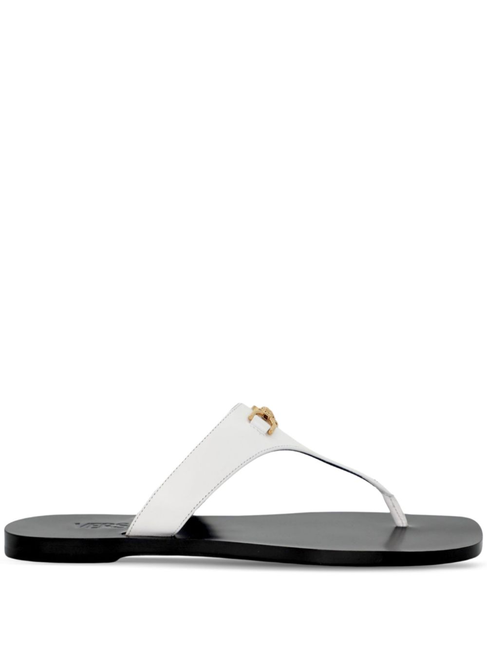 Versace Medusa '95 leather flip flops - White von Versace