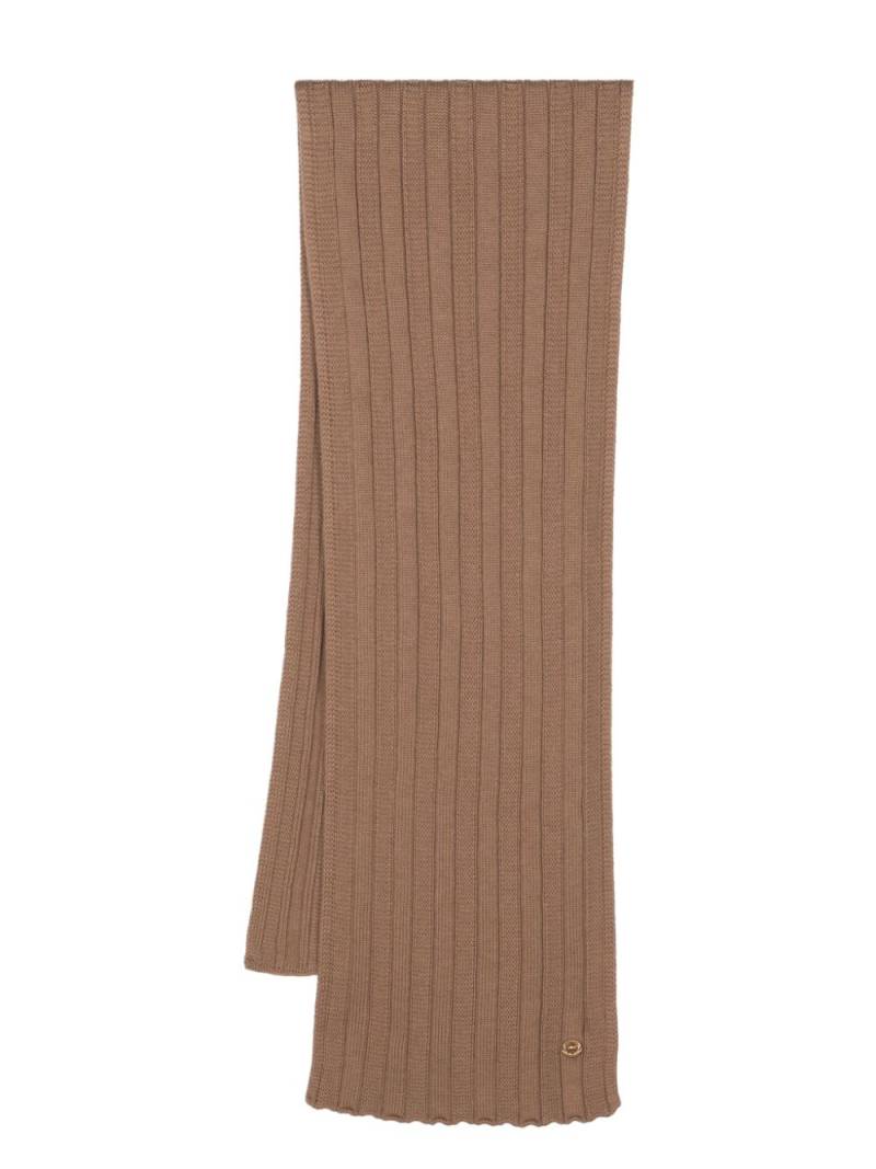 Versace Medusa ribbed scarf - Neutrals von Versace