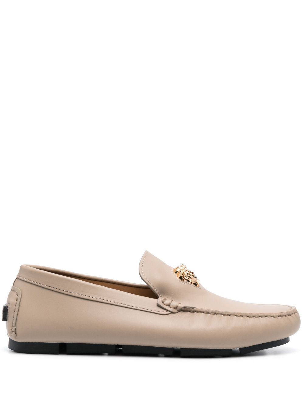 Versace La Medusa leather loafers - Neutrals von Versace