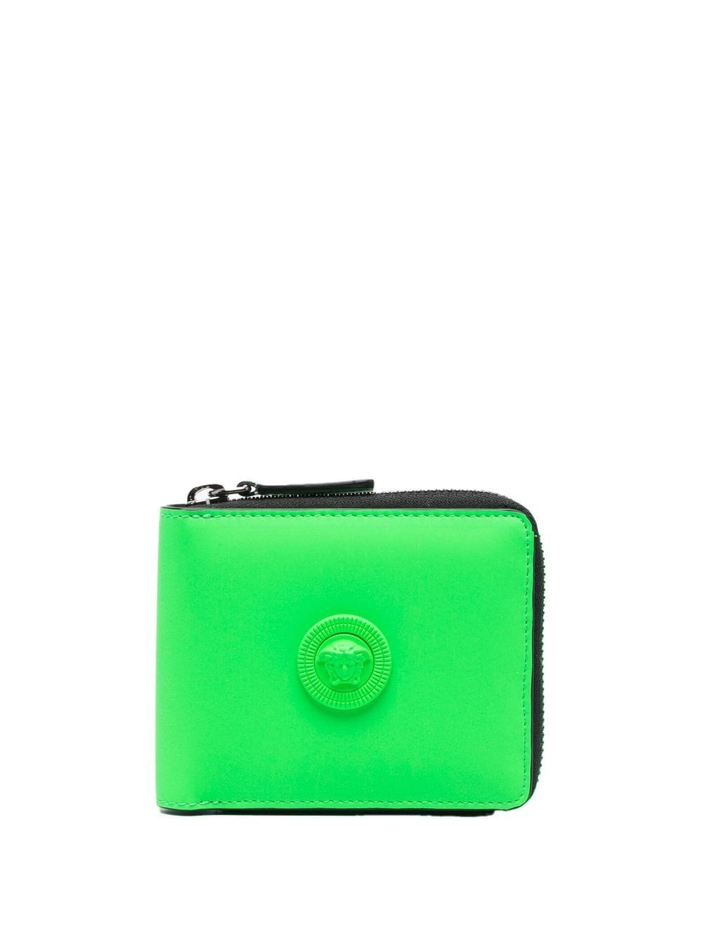 Versace Medusa two-tone wallet - Green von Versace