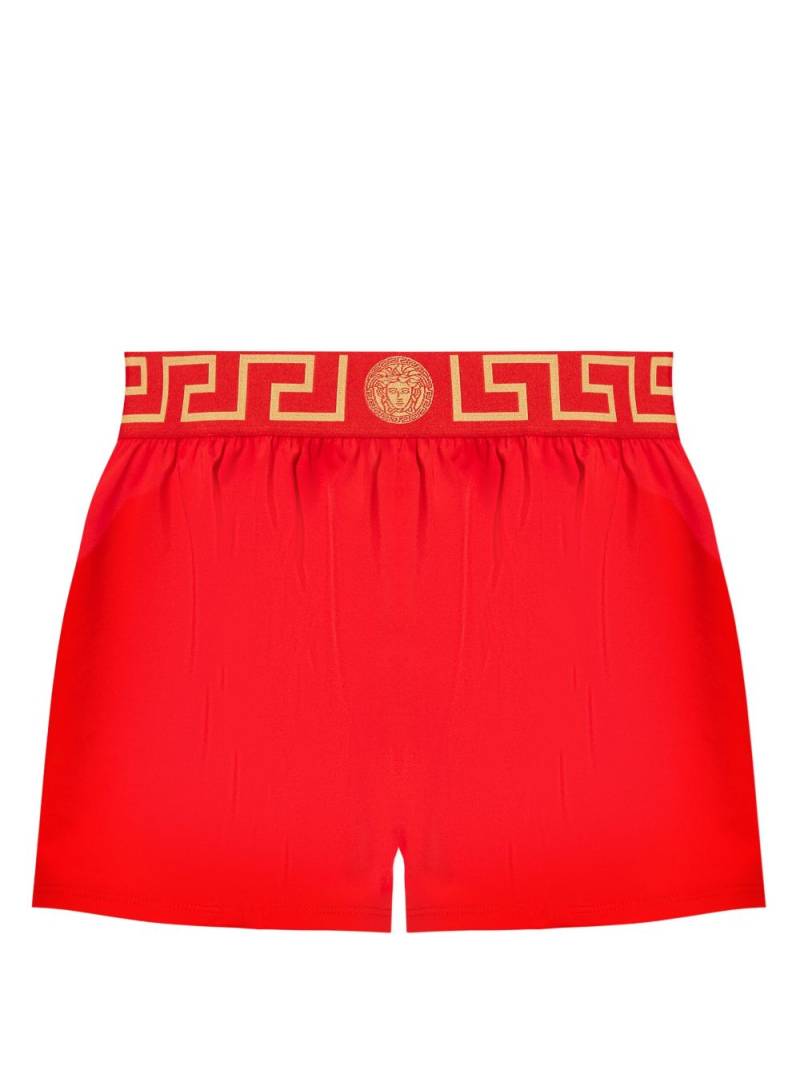 Versace Medusa-waistband swim shorts - Red von Versace