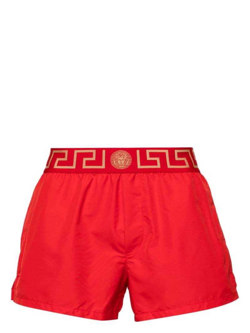 Versace Medusa-waistband swim shorts - Red von Versace