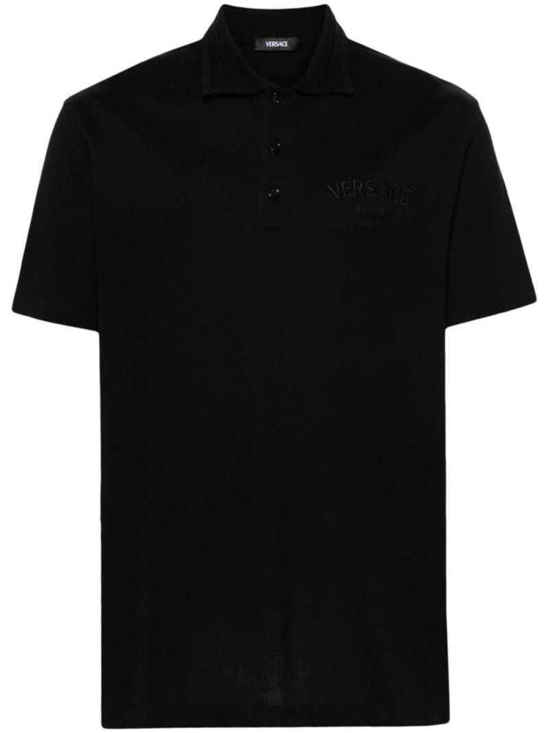 Versace Milano Stamp polo shirt - Black von Versace