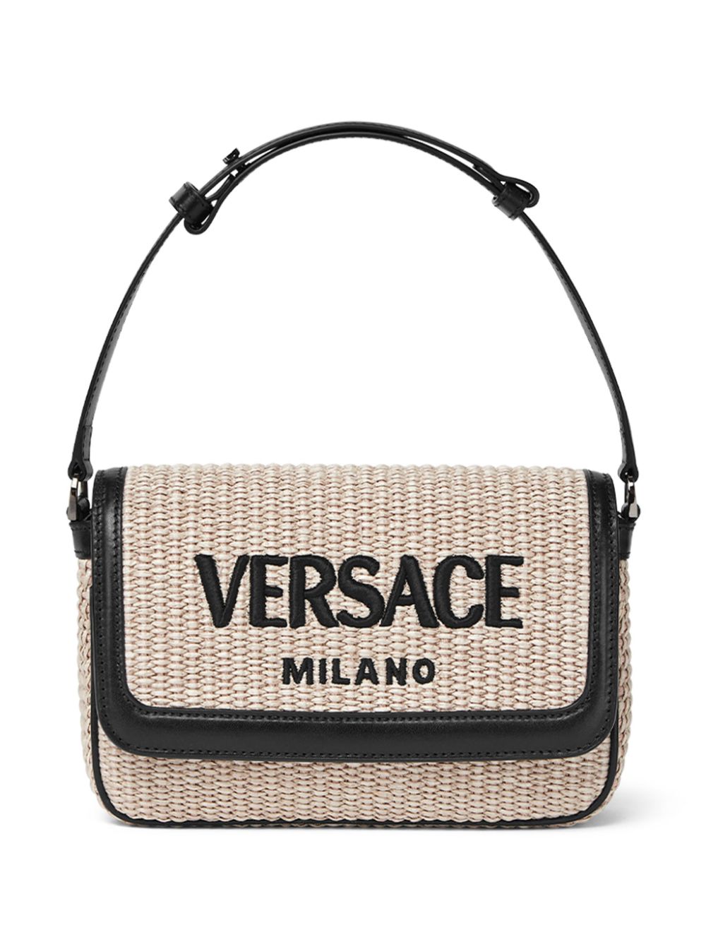 Versace Milano raffia cross body bag - Neutrals von Versace