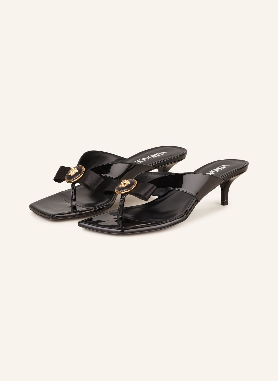 Versace Mules Gianni Ribbon schwarz von Versace