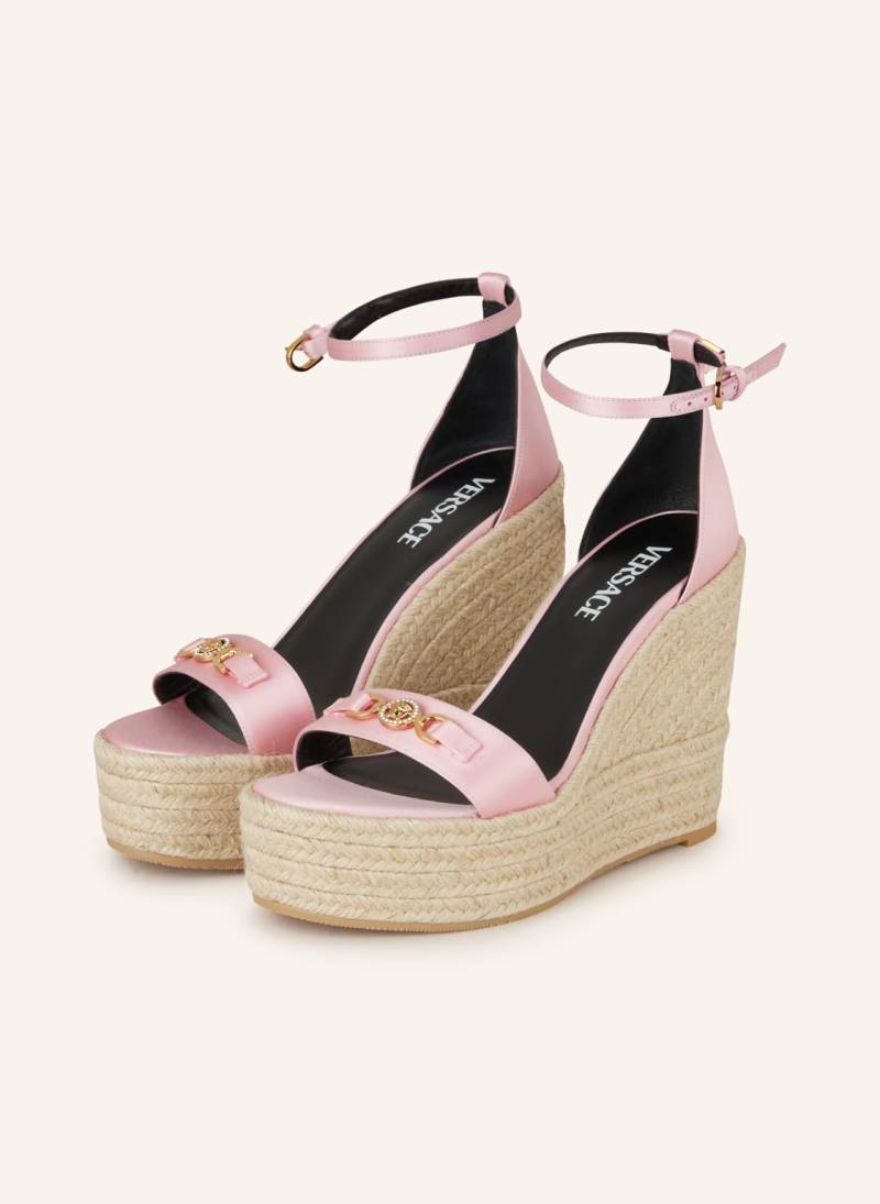 Versace Plateau-Wedges Aus Satin rosa von Versace