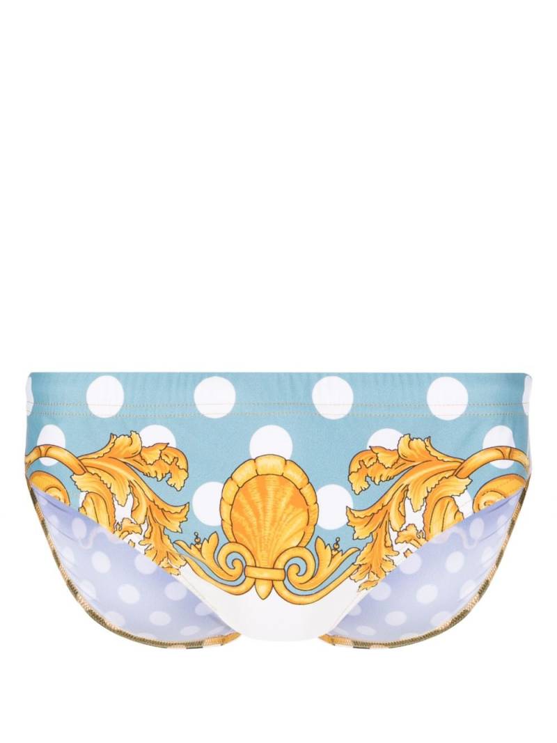 Versace Seashell Baroque swim briefs - Blue von Versace