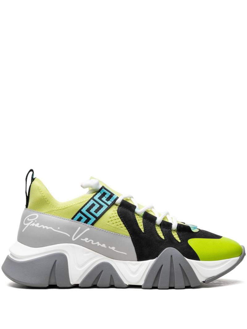 Versace Squalo "Neon Green/Black/Aqua" sneakers - Grey von Versace