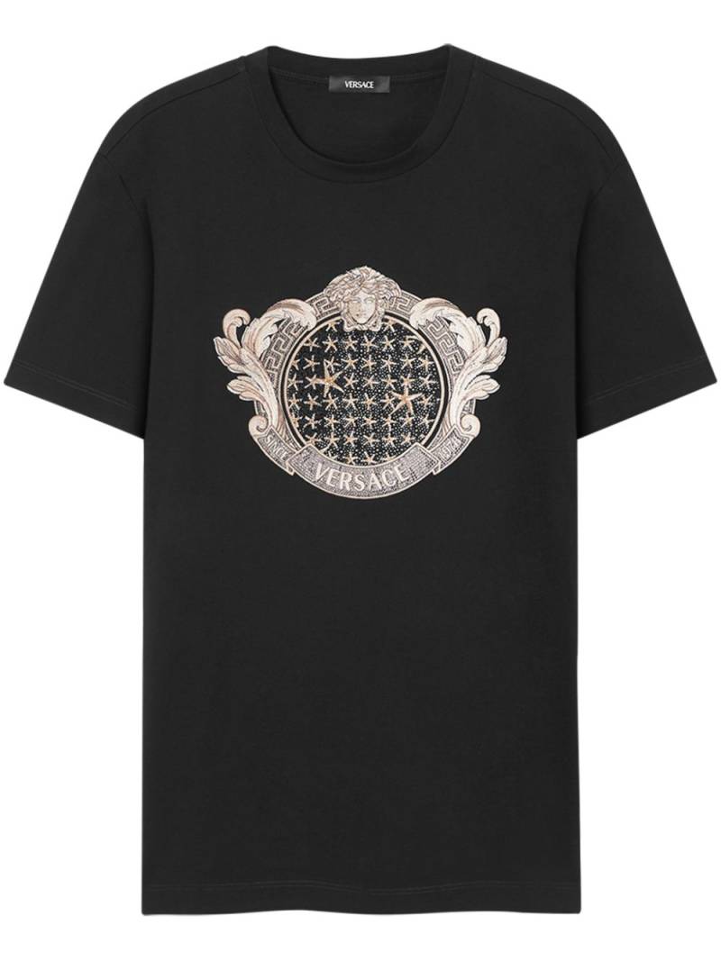 Versace Crystal Starfish Blason T-shirt - Black von Versace