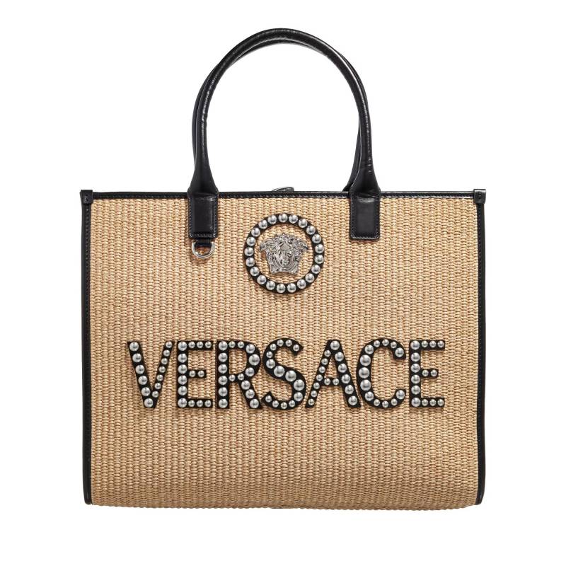 Versace Schultertasche - Versace La Medusa Shopper with Logo - Gr. unisize - in Beige - für Damen von Versace