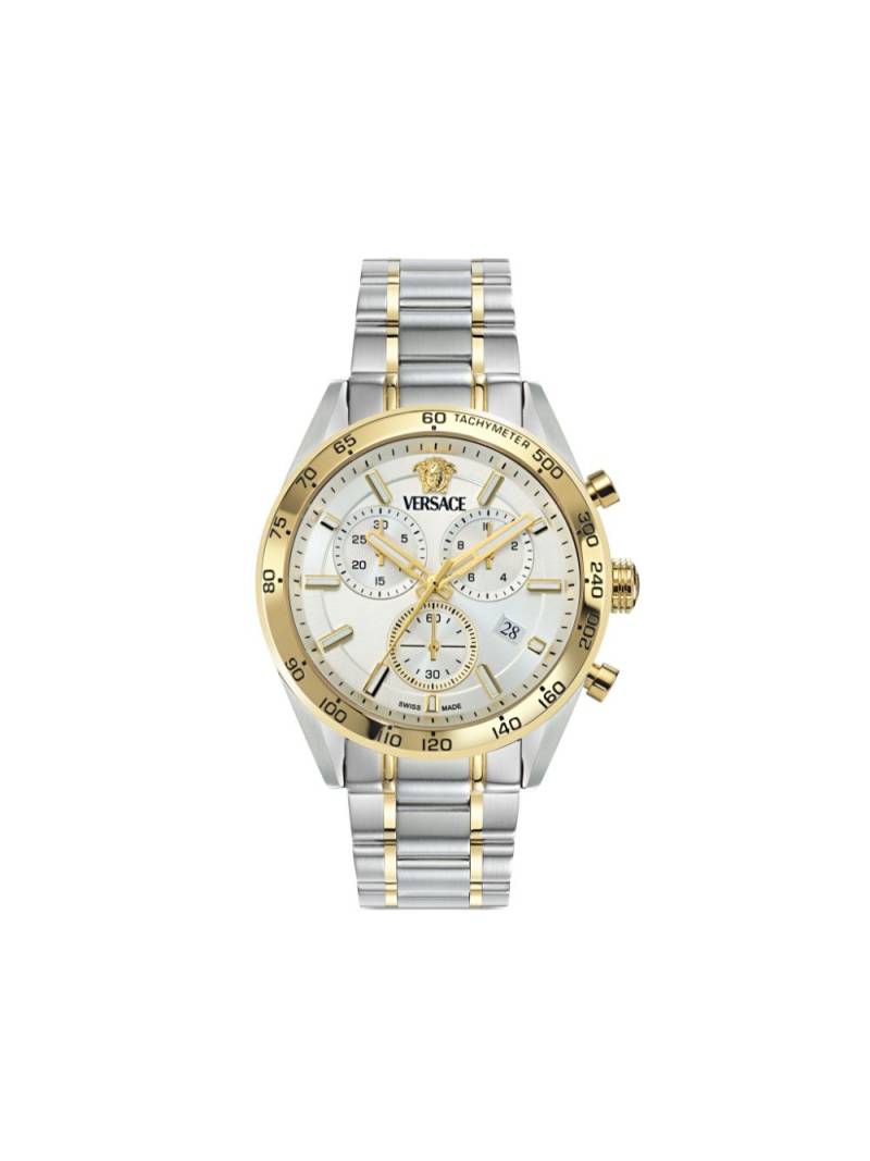 Versace V-Code Chronograph 41mm - White von Versace