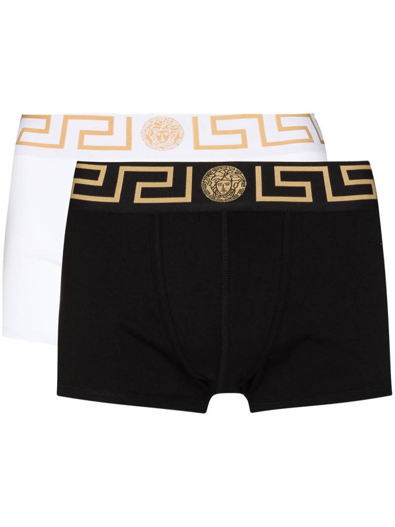 Versace Greca Border boxer briefs (pack of two) - Black von Versace