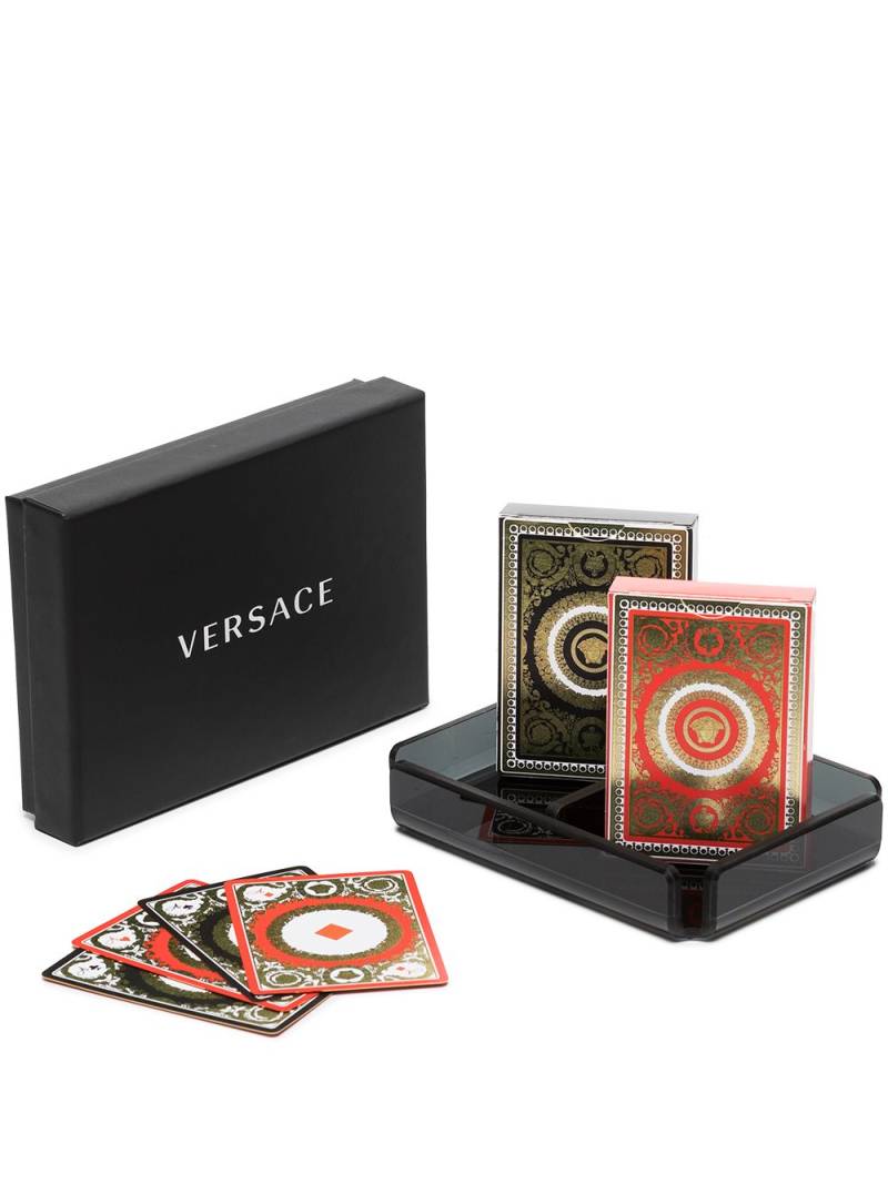 Versace baroque-print playing cards - Black von Versace