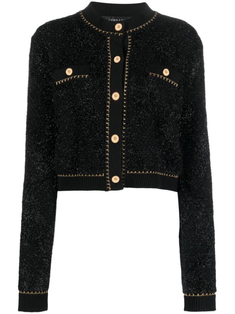 Versace Medusa cropped tweed jacket - Black von Versace