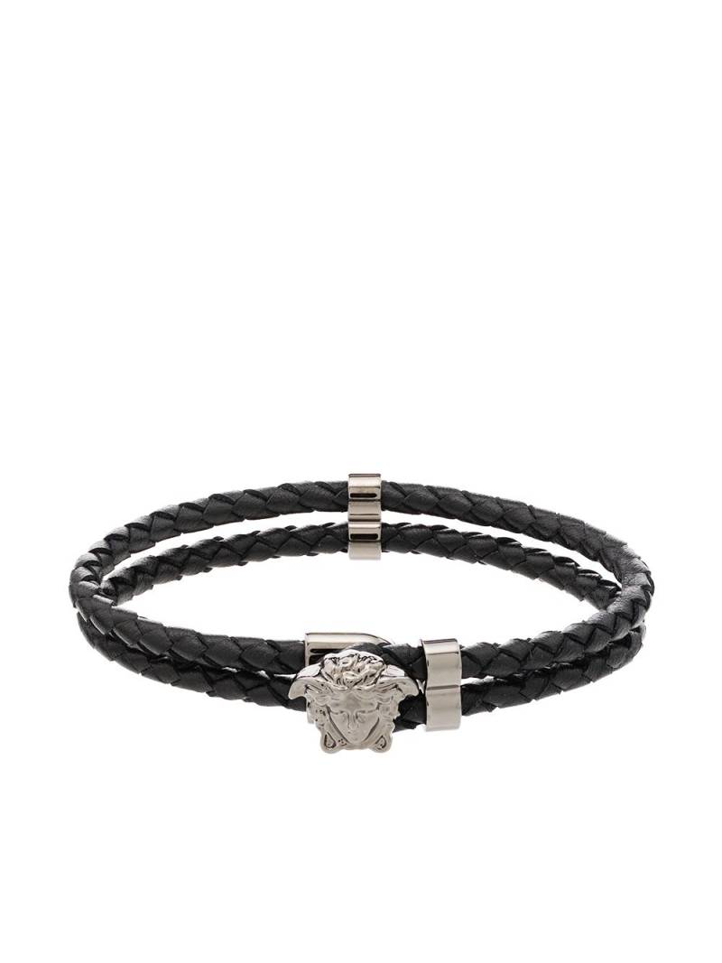 Versace La Medusa leather bracelet - Black von Versace