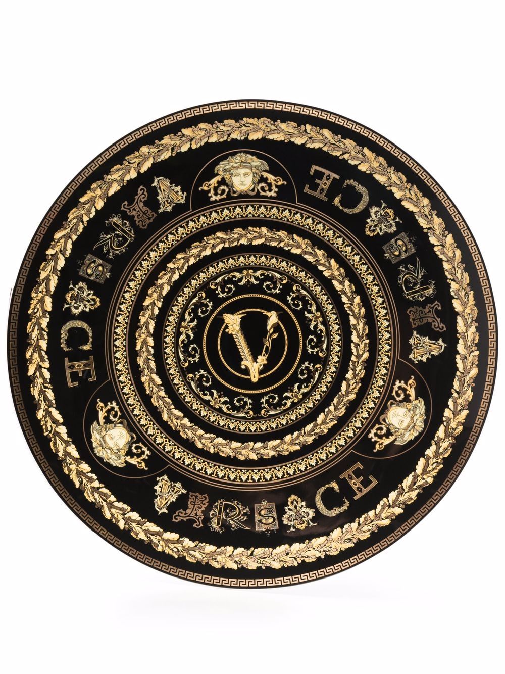 Versace Virtus Gala 33cm plate - Black von Versace