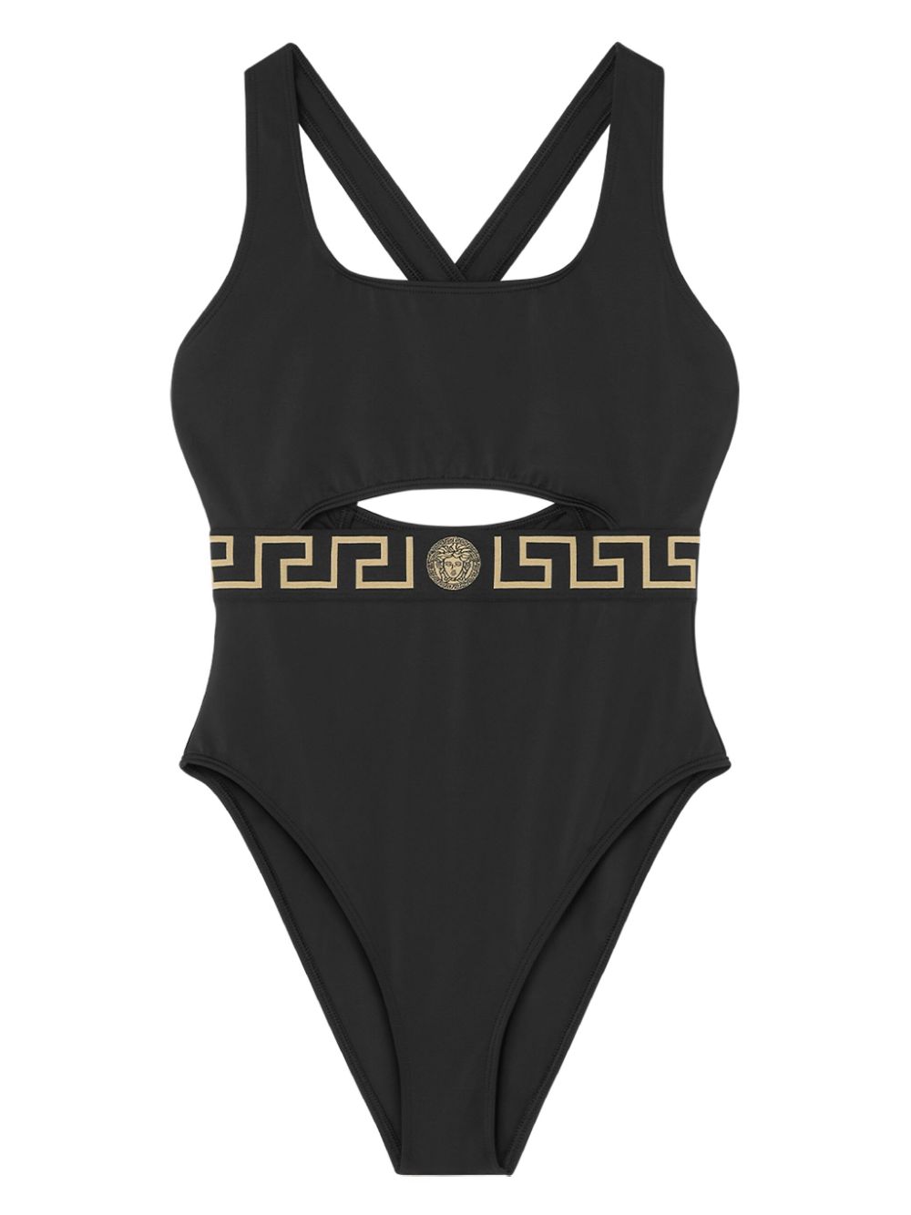 Versace Greca Border one-piece swimsuit - Black von Versace