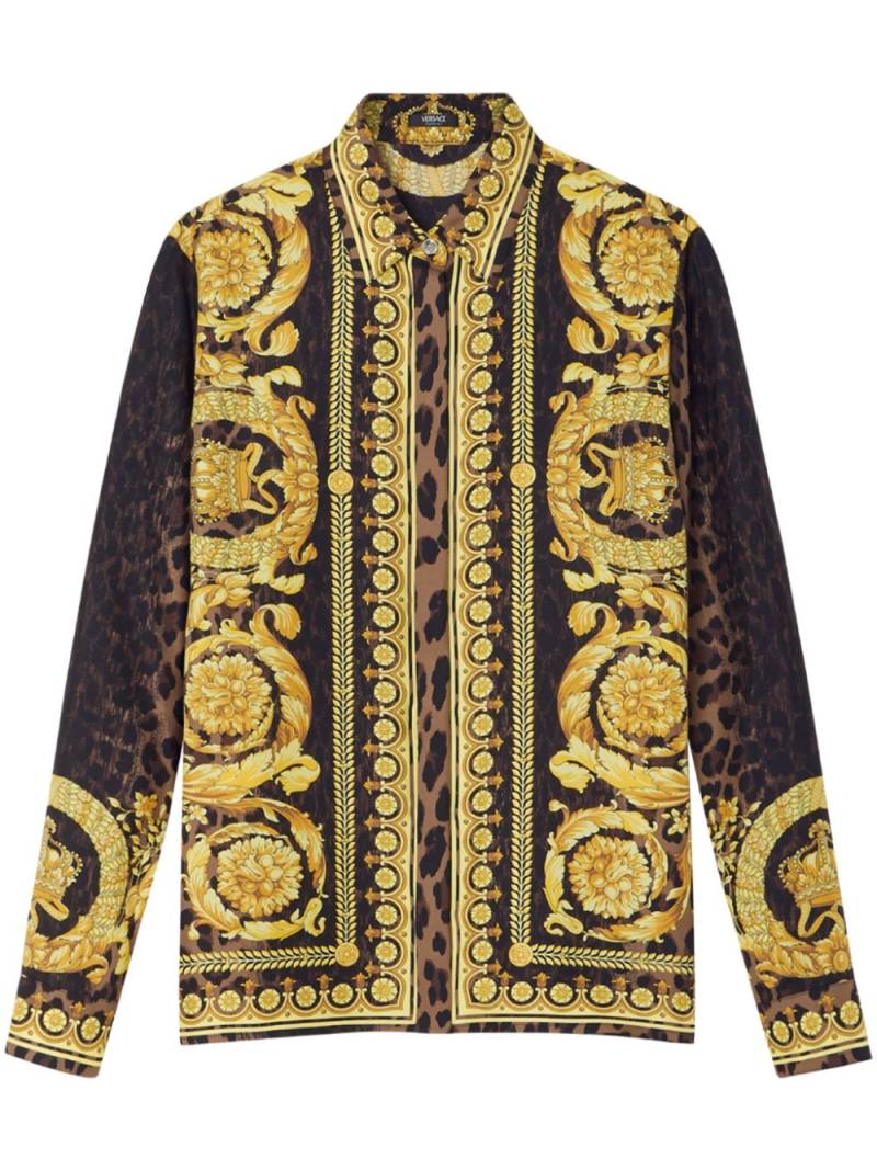 Versace Wild Barocco silk shirt - Black von Versace