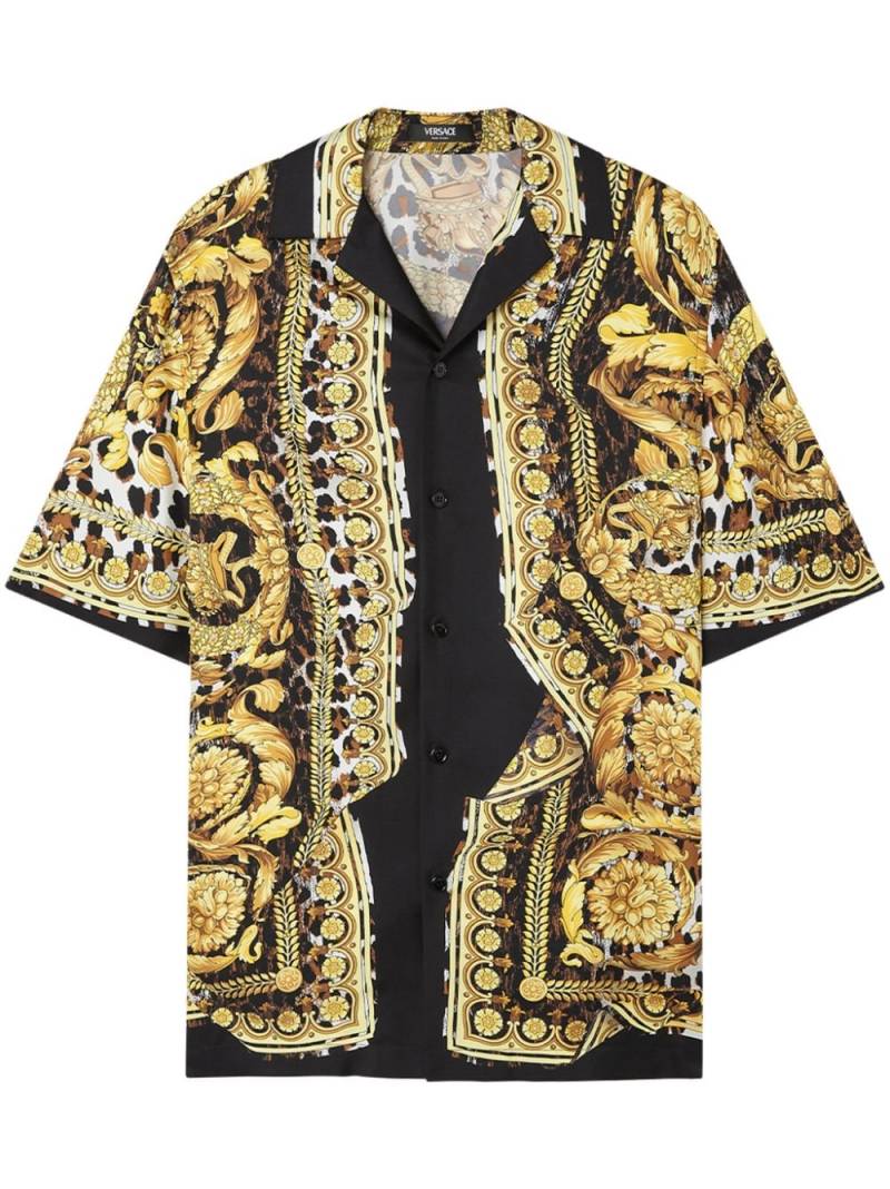 Versace Wild Barocco silk shirt - Yellow von Versace