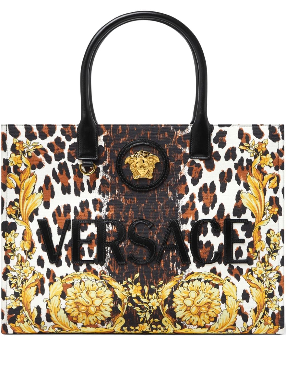 Versace large Wild Barocco canvas tote bag - Brown von Versace