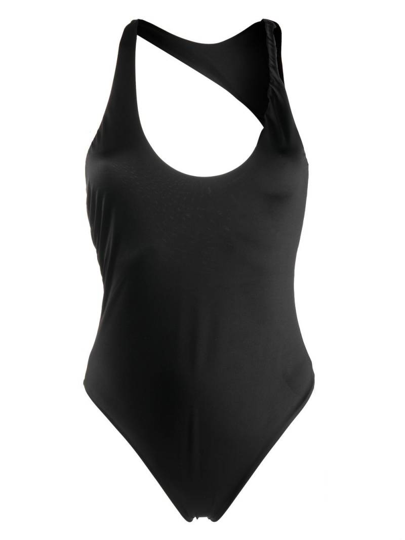 Versace rolled cut-out swimsuit - Black von Versace