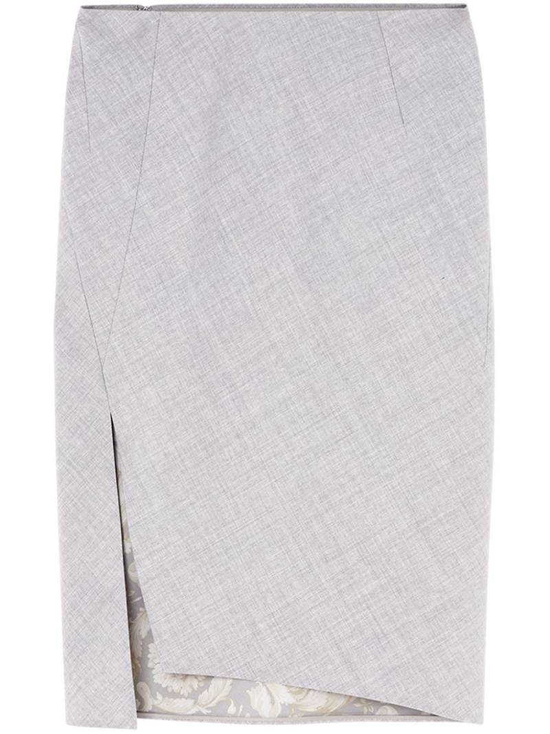 Versace asymmetric-hem pencil skirt - Grey von Versace