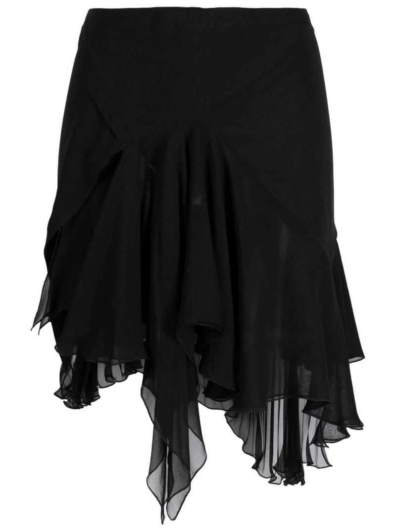 Versace asymmetric pleated skirt - Black von Versace