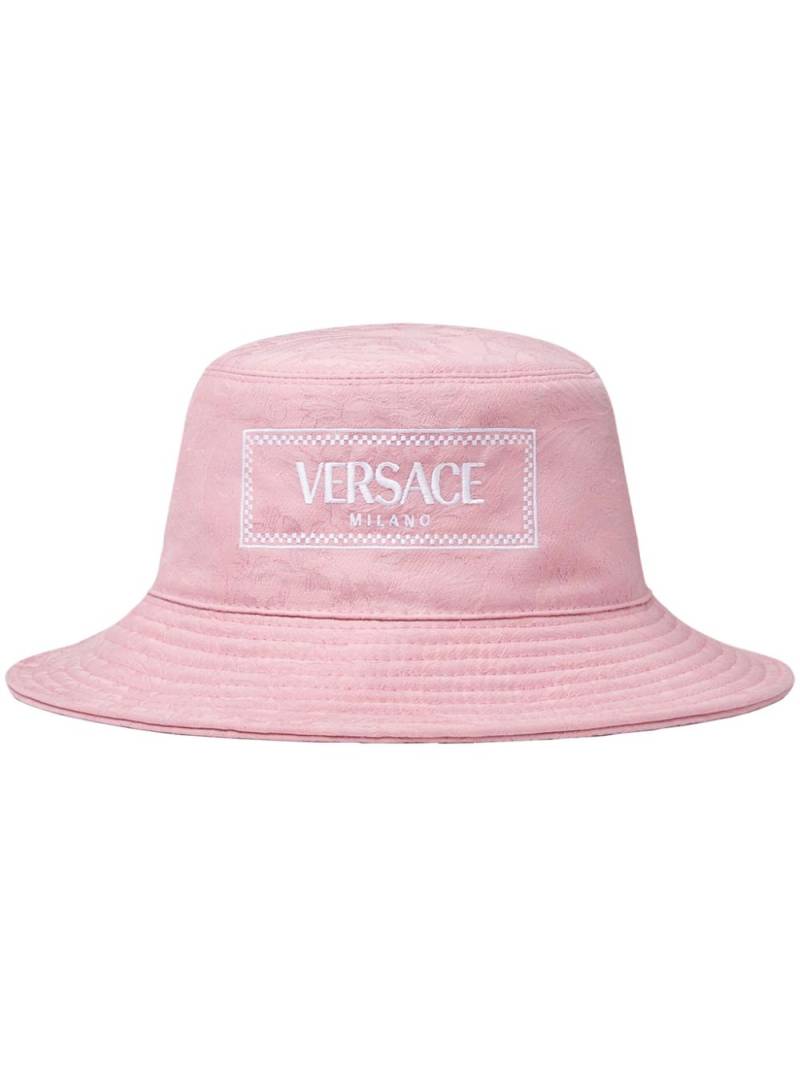 Versace barocco-jacquard logo bucket hat - Pink von Versace