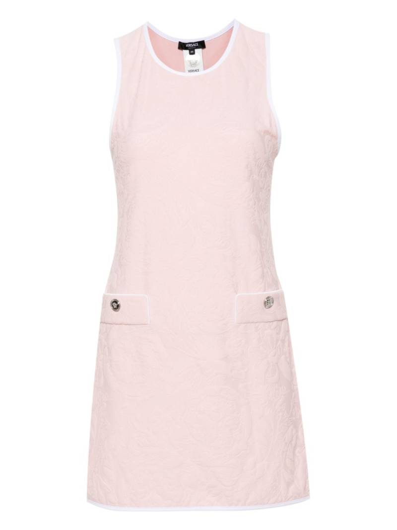 Versace baroque-jacquard beach dress - Pink von Versace