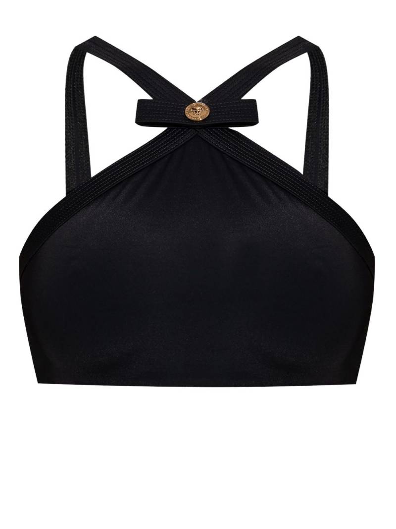 Versace bow detail bikini top - Black von Versace