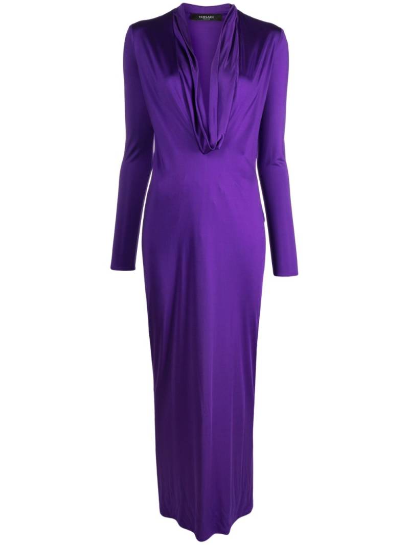 Versace cowl-neck maxi dress - Purple von Versace