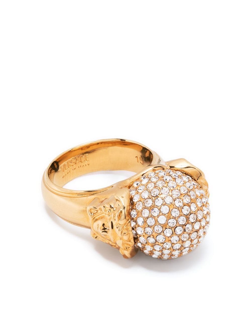 Versace Medusa crystal-embellished ring - Gold von Versace