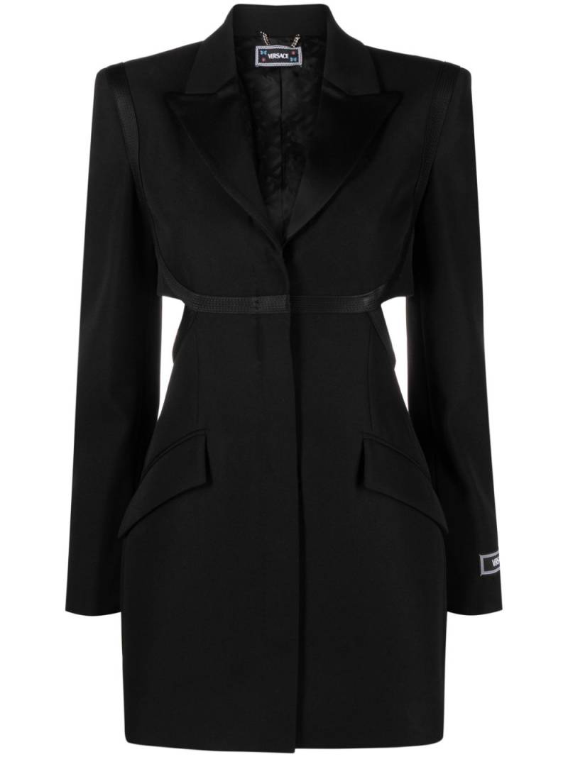 Versace cut-out wool blazer - Black von Versace