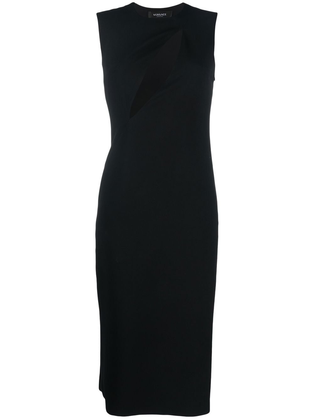 Versace cut-out sleeveless midi dress - Black von Versace