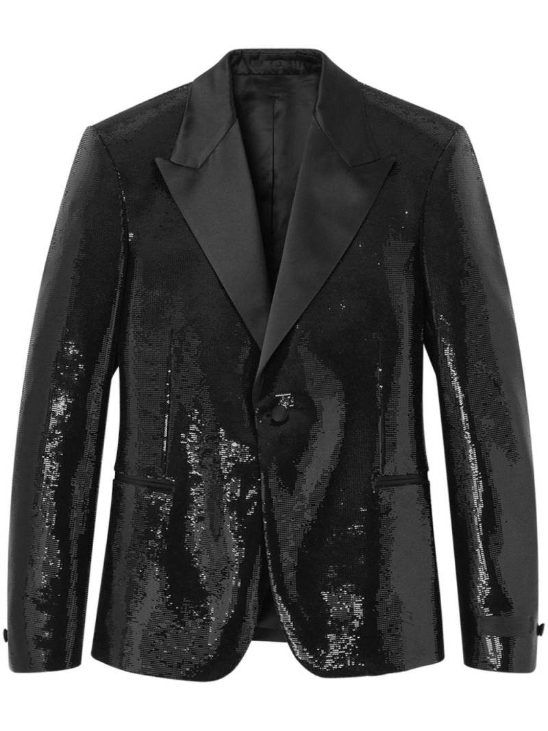 Versace embellished single-breasted blazer - Black von Versace