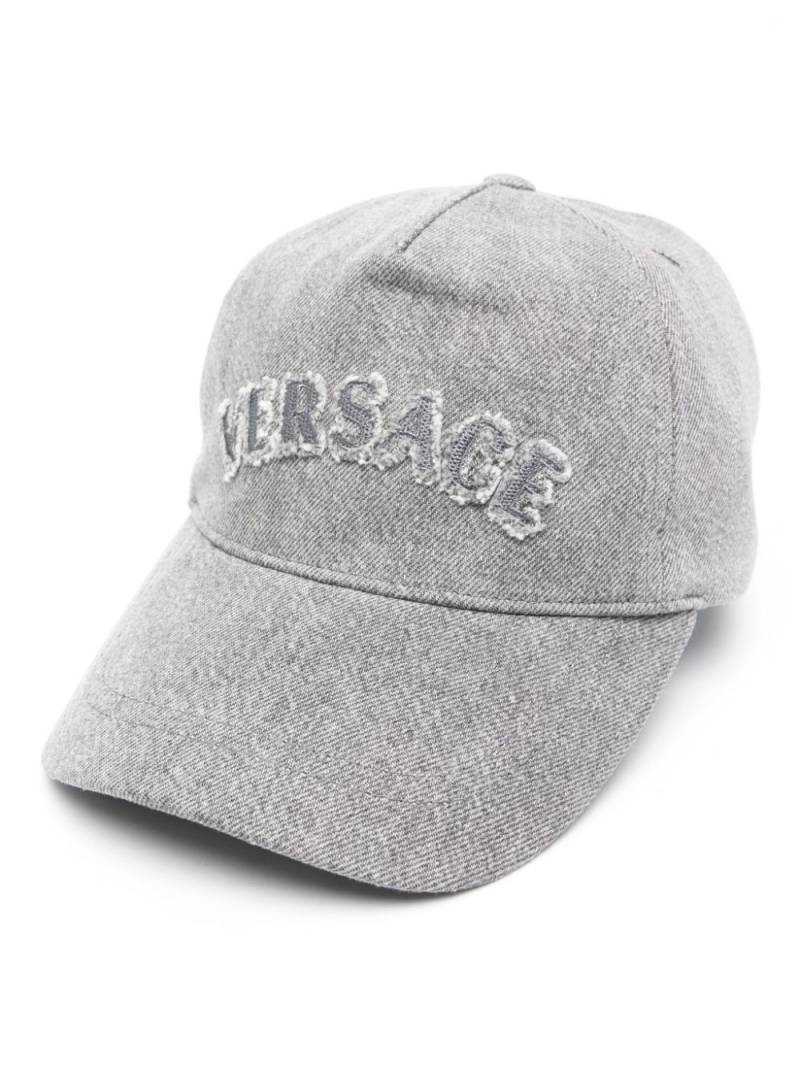 Versace embroidered-logo cap - Grey von Versace