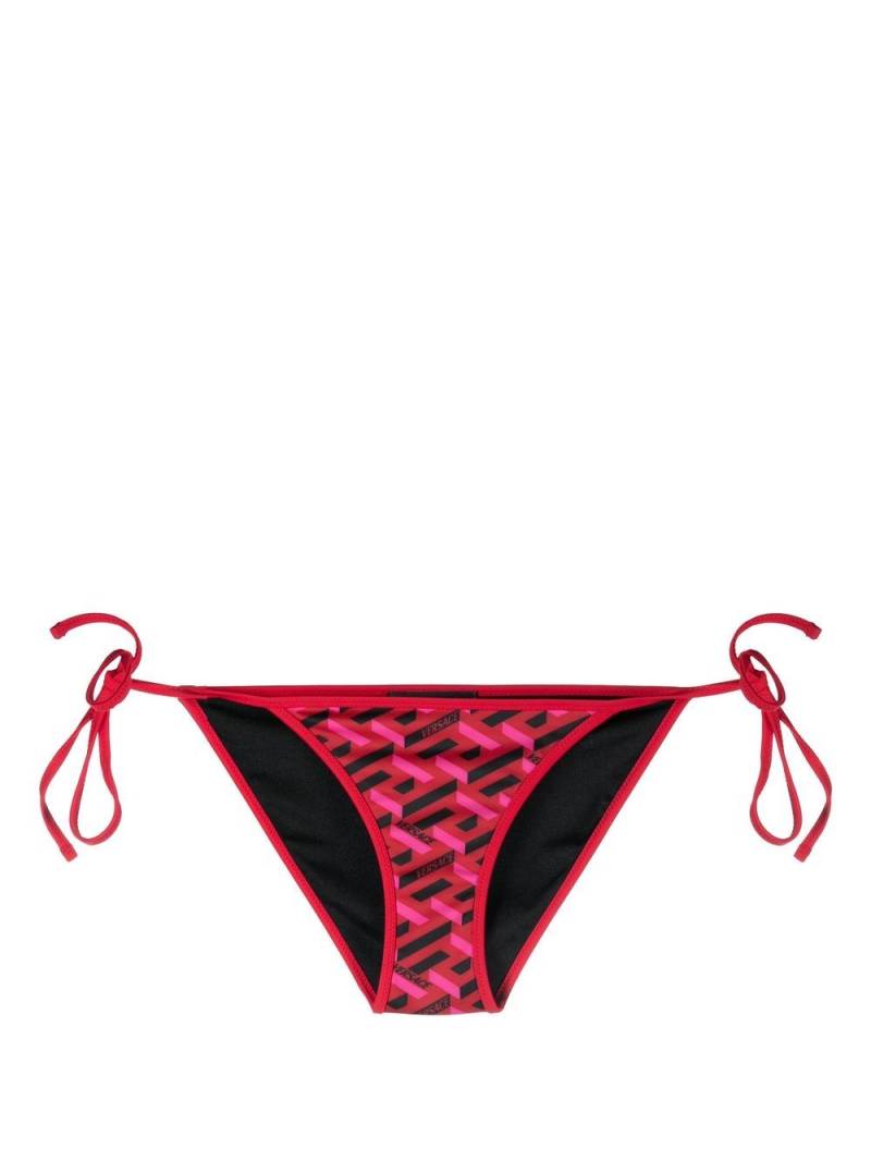 Versace graphic-print bikini bottoms - Red von Versace