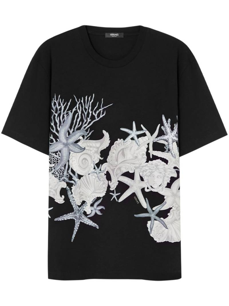 Versace Barocco Sea cotton T-shirt - Black von Versace