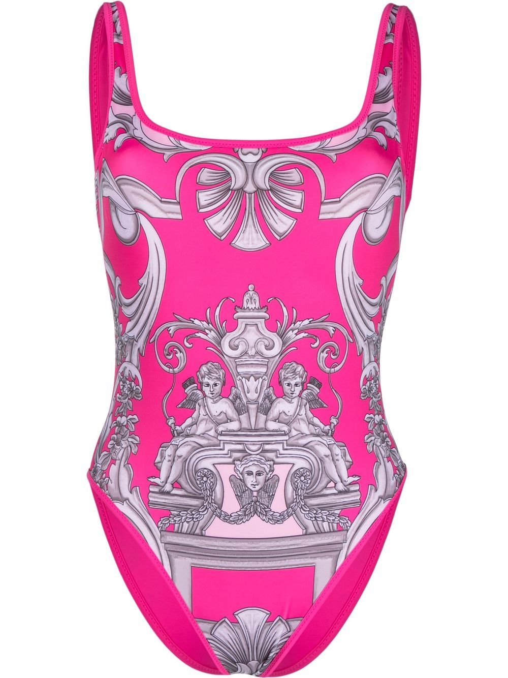 Versace graphic-print one-piece - Pink von Versace